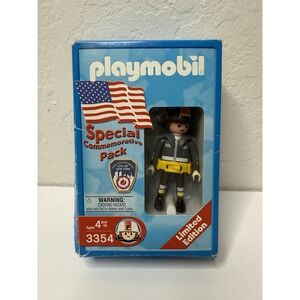 Vintage Playmobil Fire Fighter 3354 Commemorative Pack 2002‎ Limited Edition New